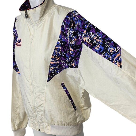 Vintage Kappa Windbreaker Jacket, Full Zip, 80's, Patterned, Streetwear - Picture 3 of 10